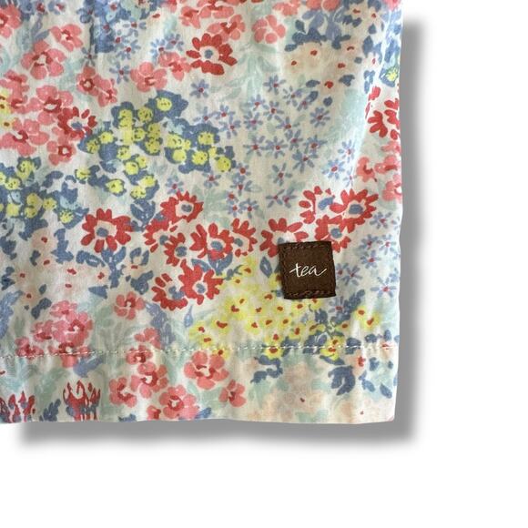 Tea Collection Girls‎ Dress Size 4 Ruffle Sleeve Cotton Floral Sundress Summer - Picture 6 of 10